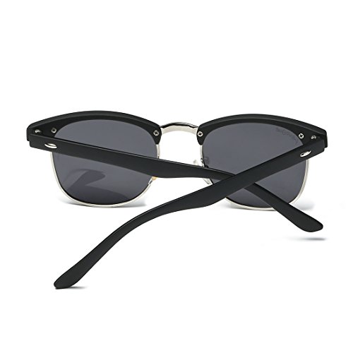 Image of AEVOGUE Polarized Semi Rimless Sunglasses for Men Women, Retro UV400 Sun Glasses for Driving Outdoor