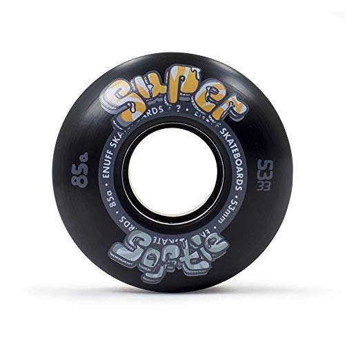 Enuff Skateboards Super Softie Wheels Räder, Erwachsene, Unisex, Schwarz, 53 mm