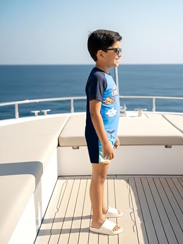 Image of KiddoPanti Boys & Girls Half Sleeve Mid Thigh Length Swim Suit