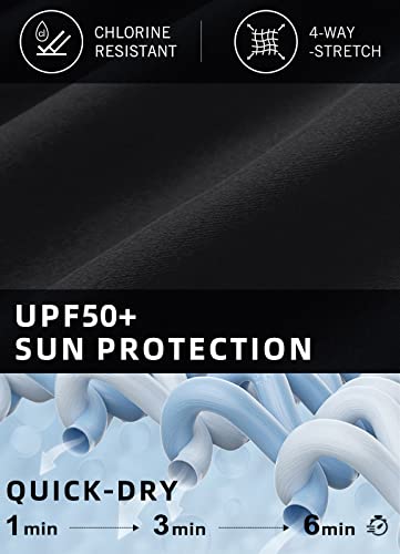 Baleaf Board Shorts For Women Swim Beach Shorts 5 Inch Quick Dry Boardshorts Swim Bottoms With Liner Pockets Black Large #TOP4