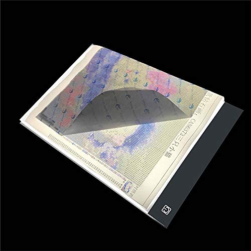 A4 LED Light Tablet Board Pad Apply to DIY 5D Diamond Painting for Adults by Number Kit, See Symbols and Numbers Clearer