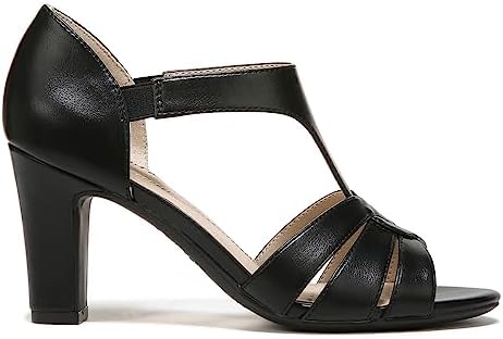 LifeStride Womens Caramel Dress Heeled Sandal, Black, 11 Wide US | Image 1