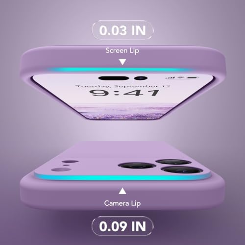 Image of Magnetic for iPhone 17 Pro Max Case, Compatible with MagSafe, [Full Camera Protection][Screen Protector] Silicone Shockproof Protective Phone Case for iPhone 17 Pro Max 6.9 inch, Light Purple