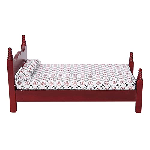 Cama de boneca em miniatura Móveis e acessórios em miniatura Cama de casa de bonecas em miniatura Mi