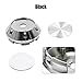 X AUTOHAUX 4pcs Silver Tone 68mm 6 Clips Car Wheel Tyre Center Hub Caps Cover Protector with Badge Sticker Universal Plastic Replacement