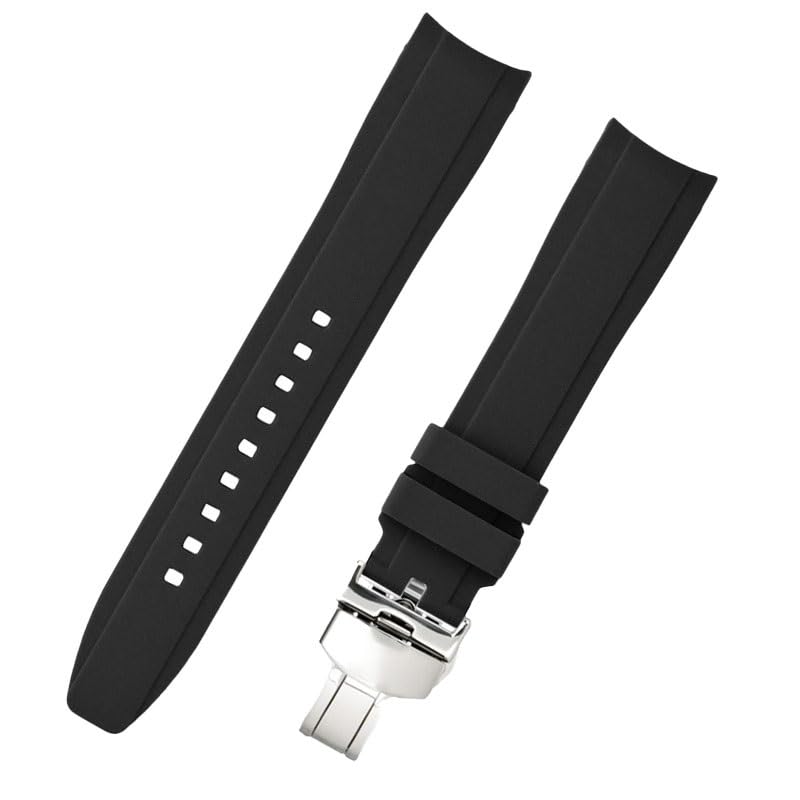 Bracelet montre silicone noir 21mm pour Tissot Le Locle 1853
