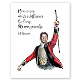 ATOZSTUDIO The Greatest Showman Poster // Home Wall Art Decor Quote Print // Hugh Jackman Portrait // Bedroom Artwork (8x10)