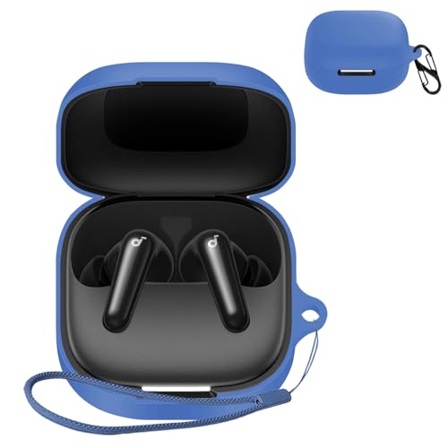 For Anker Soundcore P31i �P�[�X [HVUYAL] �����h�~�p�̃t�b�N�𓋍ڂ��� �y�� �L�Y�h�~ �h�o �����ɂ��� �_�炩�ȃV���J�Q���̃X�|�[�c�N�[���ȃf�U�C�� �Ռ� �z�� �X���� �\�t�g �P�[�X�J�o�[ �����h�~�ی�(�u���[)