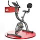 HOMCOM Heimtrainer X-Bike 2-in-1 Faltbarer Fitnesstrainer mit Rückenlehne