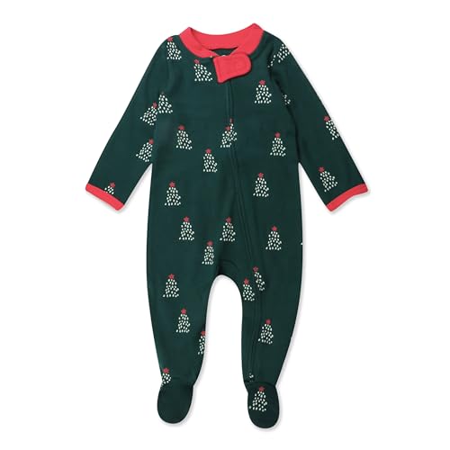 Image of HonestBaby unisex-baby Holiday Sleep & Play Footed One-piece Pajama Sleeper 100% Organic Cotton