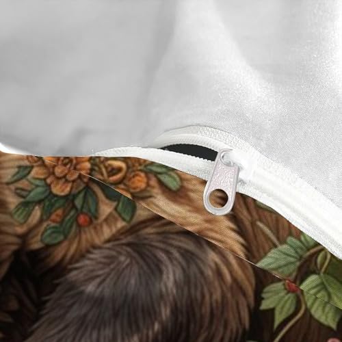 Ensemble housse de couette 3D facile à border avec fermeture - 5