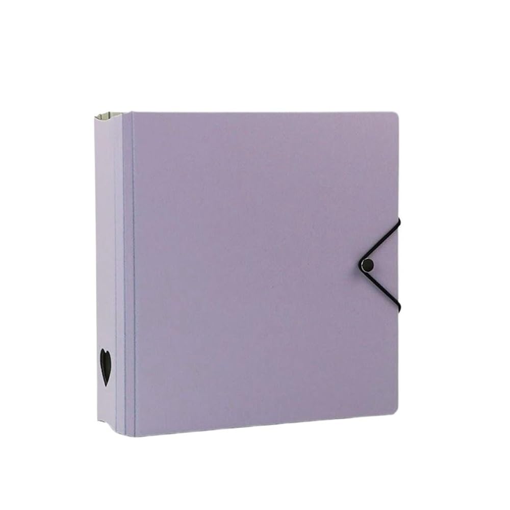 A5 Album Photocard Binder 3Inch Interstitial Card Storage Book Stationery(Purple)