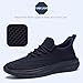 VAMJAM Men's Running Shoes Slip On Walking Shoes Non Slip Lightweight Workout Breathable Gym Sneakers Fashion Mesh Sneakers Allblue Size 10.5