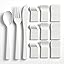 360pcs White Plastic Silverware