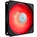 Cooler Master SickleFlow 120 V2 Ventilateur à cadre carré LED rouge, lame incurvée d'équilibre, roulement scellé, contrôle PWM 120 mm pour boîtier d'ordinateur et radiateur liquide