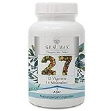 phosphorus ✅ 13 Vitamine: Vitamin A, B1, B3, B2, B5 (Pantothensäure),B6, B7 (Biotin), B9 (Folsäure), C, B12, K1, Vitamin D3, E, ein Vitamin B Komplex plus andere Vitamine und Mineralien. Alles um den Körper über einen anstrengenden Tag zu helfen.