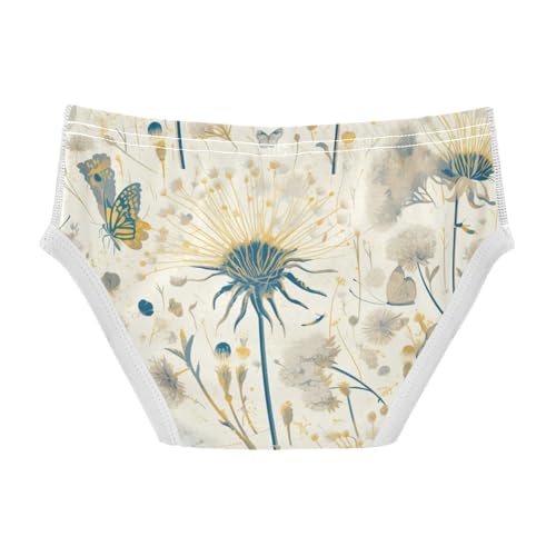 KLL Butterflies Dandelions Pattern Butterflies Gold Toddler Boys' Soft Nighttime Underwear Cute Undies2