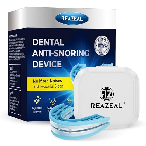 Anti Snoring Devices for Quiet Sleep: Snoring Aids for Men & Women - Adjustable Anti-Snoring Mouthpiece with One Replacement for Travel & Home Use