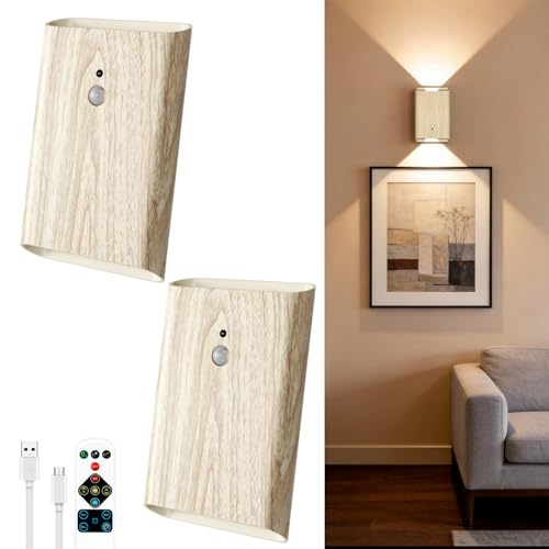 Eneru Motion Sensor Wall Sconce, Rechargeable Wireless Lights Indoor 2 Pack by Eneru - Used condition - US$33.16