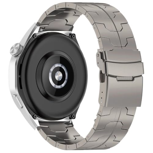 conpocen Men Titanium watch Strap For Galaxy 7 6 5 4 40mm 44mm Luxury Correa Bracelet for Huawei Watch GT5/4 5/3Pro 46mm watchband(Titanium,22mm)