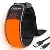LED Armband for Running, Rechargeable Running Lights for Runners, 1 Pack Glow in the Dark LED Wristband for Sports Events, Reflective Gear Light Up Armbands for Night Safety (Orange)