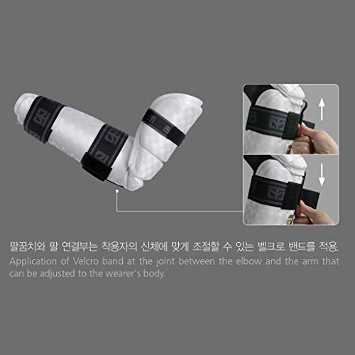 Mooto Korea Taekwondo Extera S2 Arm & Elbow Protectors Mma Martial Arts Kickboxing Gym School Academy Team Match Training (2. S(Length:22Cm Or 0.72Ft)) #TOP6