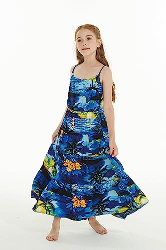Image of Hawaii Hangover Family Matching Hawaiian Clothes, Sunset Blue | Family matching Hawaiian outfits, Sunset Blue, lightweight rayon, machine washable, tropical print, luaus, cruises