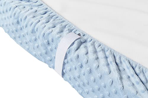 Solid Changing Table Pad Cover Cradle Sheet, Fits 32"/34''X16" Contoured Diaper Changing Pad, Ultra Soft Cozy Minky Dots Plush Changing Table Covers, Breathable Wipeable Removable (Blue) #TOP5
