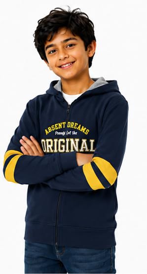 Image of T2F Boy's Cotton Regular Fit Hooded Sweatshirt