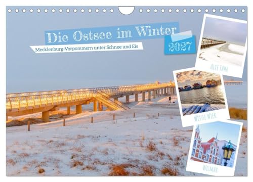 Die Ostsee im Winter (Wandkalender 2027 DIN A4 quer), CALVENDO Monatskalender: Mecklenburg-Vorpommern unter Schnee und Eis (CALVENDO Orte)