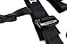 Tanaka Phantom Series Buckle 4 Point Safety Harness Set with Ultra Comfort Heavy Duty Shoulder Pads (Onyx)