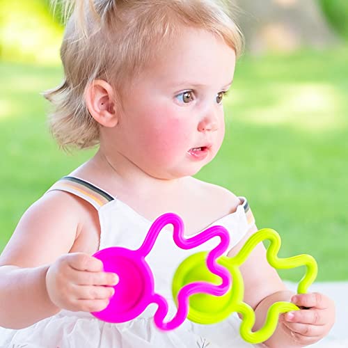 Image of Fat Brain Toys Lil Dimpl Pink - Popping Sensory Toy & Teether, Ages 0+