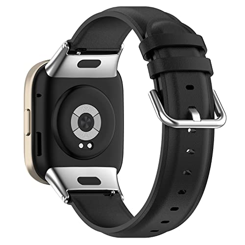 Maucoray Bracelet de montre compatible avec Xiaomi Mi Watch Lite 3, pour Redmi Watch 3, bracelet de rechange en cuir, bracelet réglable et élégant, Acier inoxydable