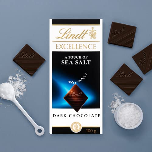 Image of Lindt Excellence Sea Salt Dark Chocolate, 100 g