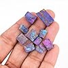 ColouredRocks (10pcs) PURPLE TURQUOISE (6-10 mm size) Raw Crystals, Raw Stones, Rough Gemstones, Jewelry Making Supply, Cabbing, Polishing, Cutting, DIY, Crafts #3