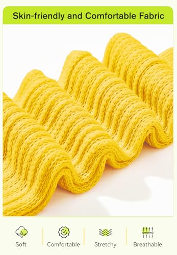 Image of Zando Slouch Socks for Women - 80s 90s Knee High Scrunch Socks Soft Long Stacked Boot Sock Warm Winter Sock Daily Wear