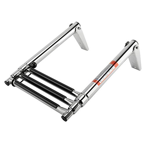 Amarine Made 3 Step Stainless Steel Telescoping Boat Ladder Swim Step