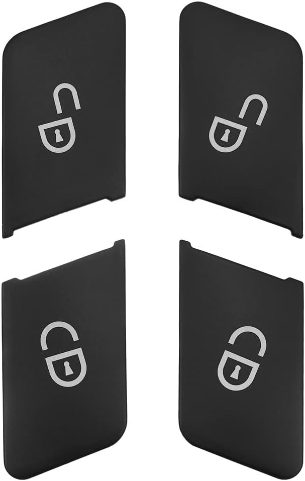 Car Lock Unlock Button Sticker Door Memory Seat Adjust Switch Button Cover Trim Sticker for Mercedes Benz A B C E G GLK ML GL Class W204 W212 W246 W166 X166 X204 (Black)