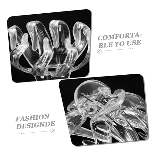 Pinces à cheveux transparente lot de 15 clips élastiques - 3