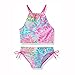 Tankini Costume da bagno 2 pezzi Spiaggia Sport Halter Daisy Outfits Ragazze Costumi da bagno, rosa, 10 anni