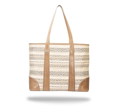 Image of Frye Women's Melissa Shopper Tote Bag, Stylist Large Handbag with Adjustable Strap & Pockets
