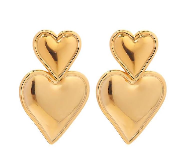 See full amazon price history chart for Fashion Frill Trendy Double Heart Shaped Drop Earrings For Women Retro Gold Color Smooth Metal Love Earrings Party Jewelry Fashion Frill Trendy Double Heart Shaped Drop Earrings For Women Retro Gold Color Smooth Metal Love Earrings Party Jewelry (B0CZTPN48G) Amazon Price History, Amazon Price Tracker