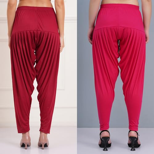Image of Buy That Trendz Patiala Pant for Women Viscose Relaxed Fit Dhoti Patiyala Salwar Harem Style Bottom Pants