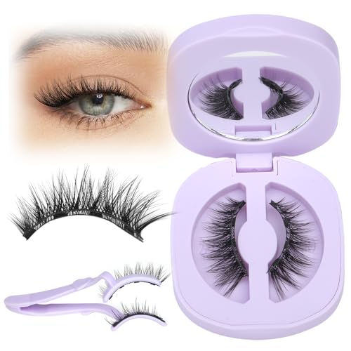 Magnetic Eyelashes with Applicator – Easy Snap-On Magnetic Lashes for Beginners, Natural Cat Eye...