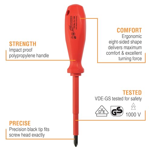 Jeu de 6 tournevis à fente Bondhus BasicGrip cruciforme PH1 PH2 - 3