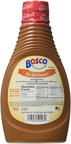 Bosco Syrup, Sea Salt Caramel, 15 Ounce (Pack of 6)