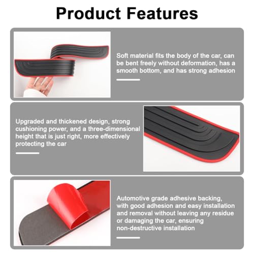 Image of STHIRA Car Door Sill Protector, Self-Adhesive, Pack of 4, 20.5 /14.7 in