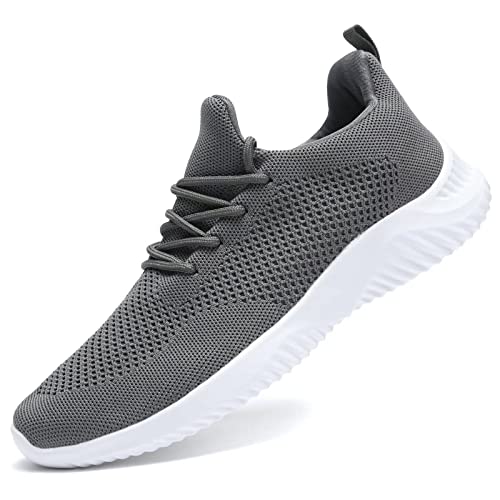 Image of Wrezatro Men's Slip on Walking Shoes Ultra Light Breathable Non Slip Running Shoes Casual Fashion Sneakers Mesh Workout Sports
