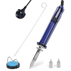 WEP 929D VI 180W Electric Desoldering Iron Tool Temperature Stabilization with Removable Solder Sucker with 3 Nozzles Pump Function Soldering Iron(UK)