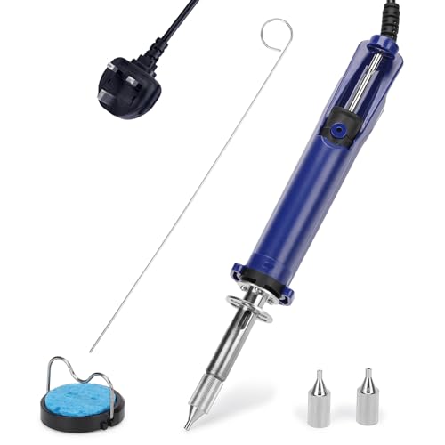 WEP 929D VI 180W Electric Desoldering Iron Tool Temperature Stabilization with Removable Solder Sucker with 3 Nozzles Pump Function Soldering Iron(UK)